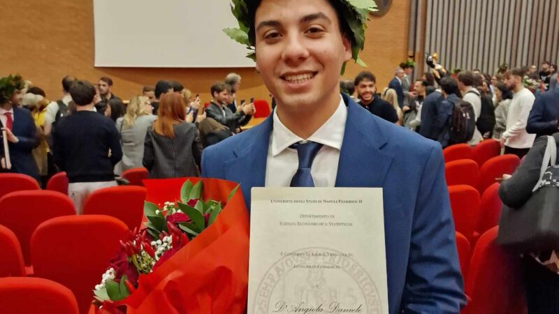 Daniele D’Angiola laureato con 110 e lode con una tesi sul sistema pensionistico italiano