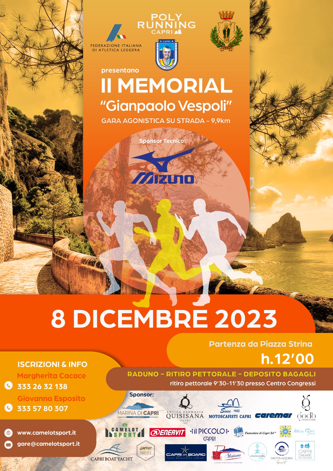 Atletica: secondo memorial “Gianpaolo Vespoli”, ecco il manifesto ufficiale della gara con tutti gli sponsor e le informazioni tecniche