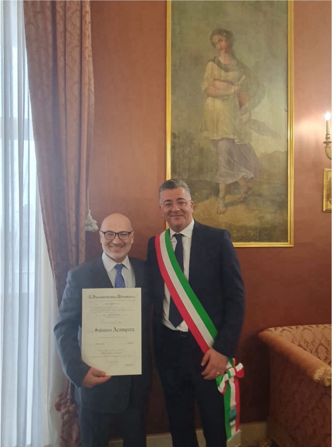 Il brigadiere Salvatore Acampora nominato cavaliere della Repubblica
