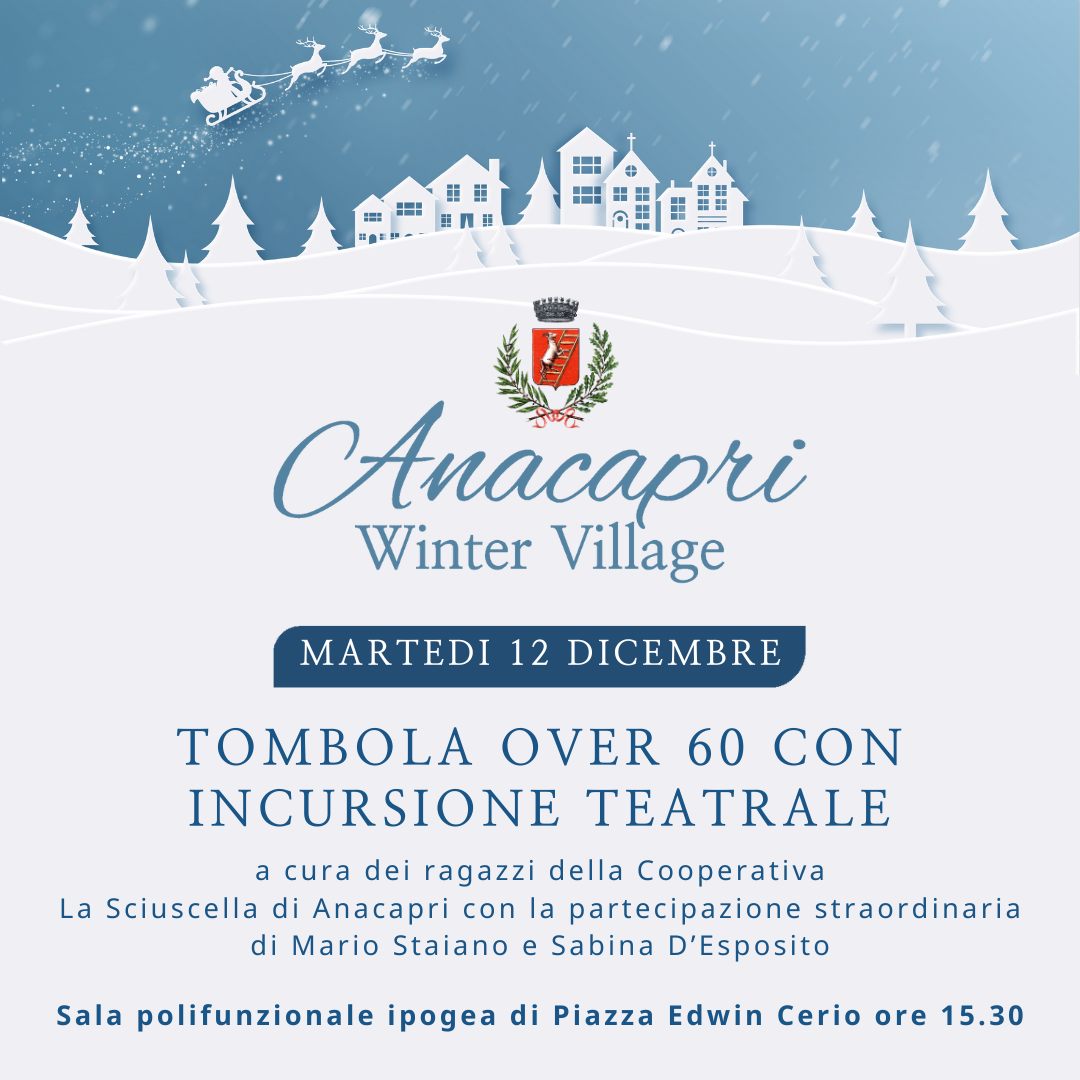 Tombola over 60 con incursione teatrale ad Anacapri