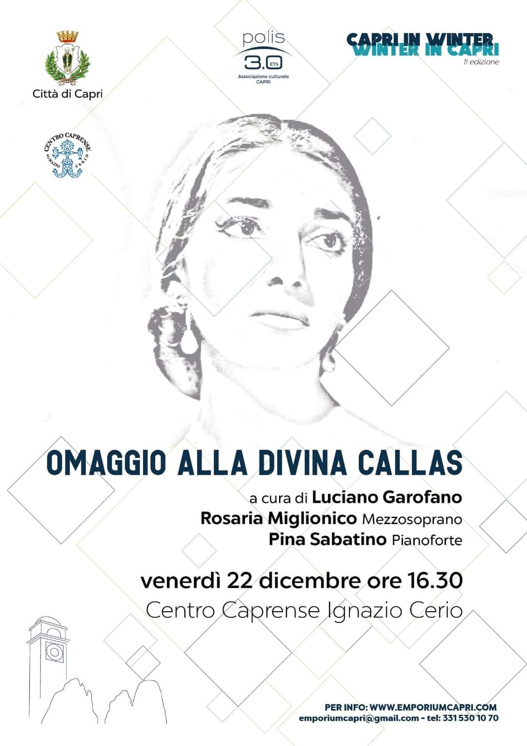 A Capri omaggio a Maria Callas nel centenario della nascita