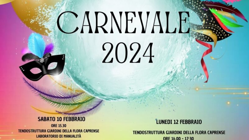 Carnevale 2024 a Capri: la locandina con il programma degli eventi