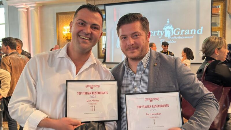 Due capresi leader della ristorazione in Canada: Davide e Roberto “premiati” dal Gambero Rosso