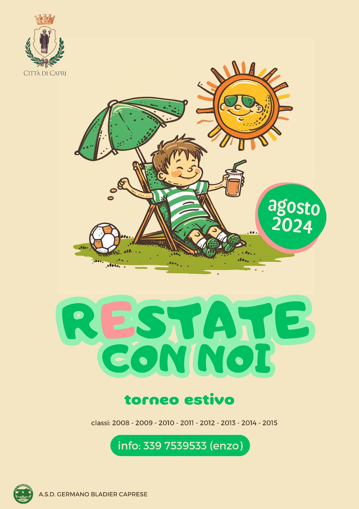 Restate con noi: a Capri torneo estivo di calcio riservato ai bambini