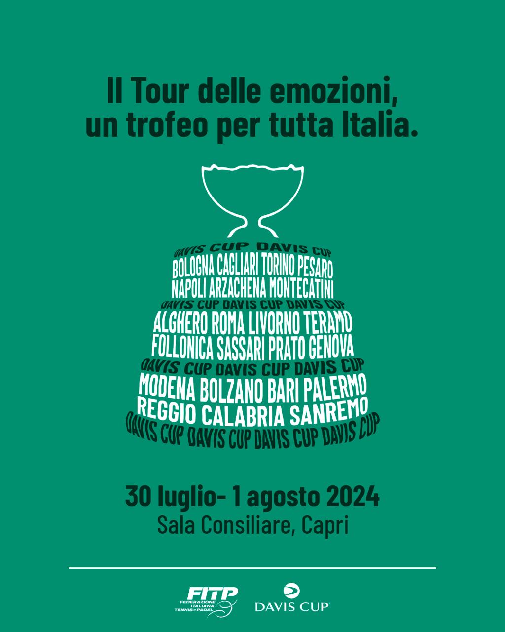 A Capri arriva la prestigiosa Coppa Davis: esposizione straordinaria in sala consiliare