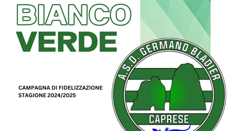 Calcio: la Gb Caprese anche quest’anno disputerà il campionato di Prima Categoria, parte la campagna di fidelizzazione “Cuore bianco verde”