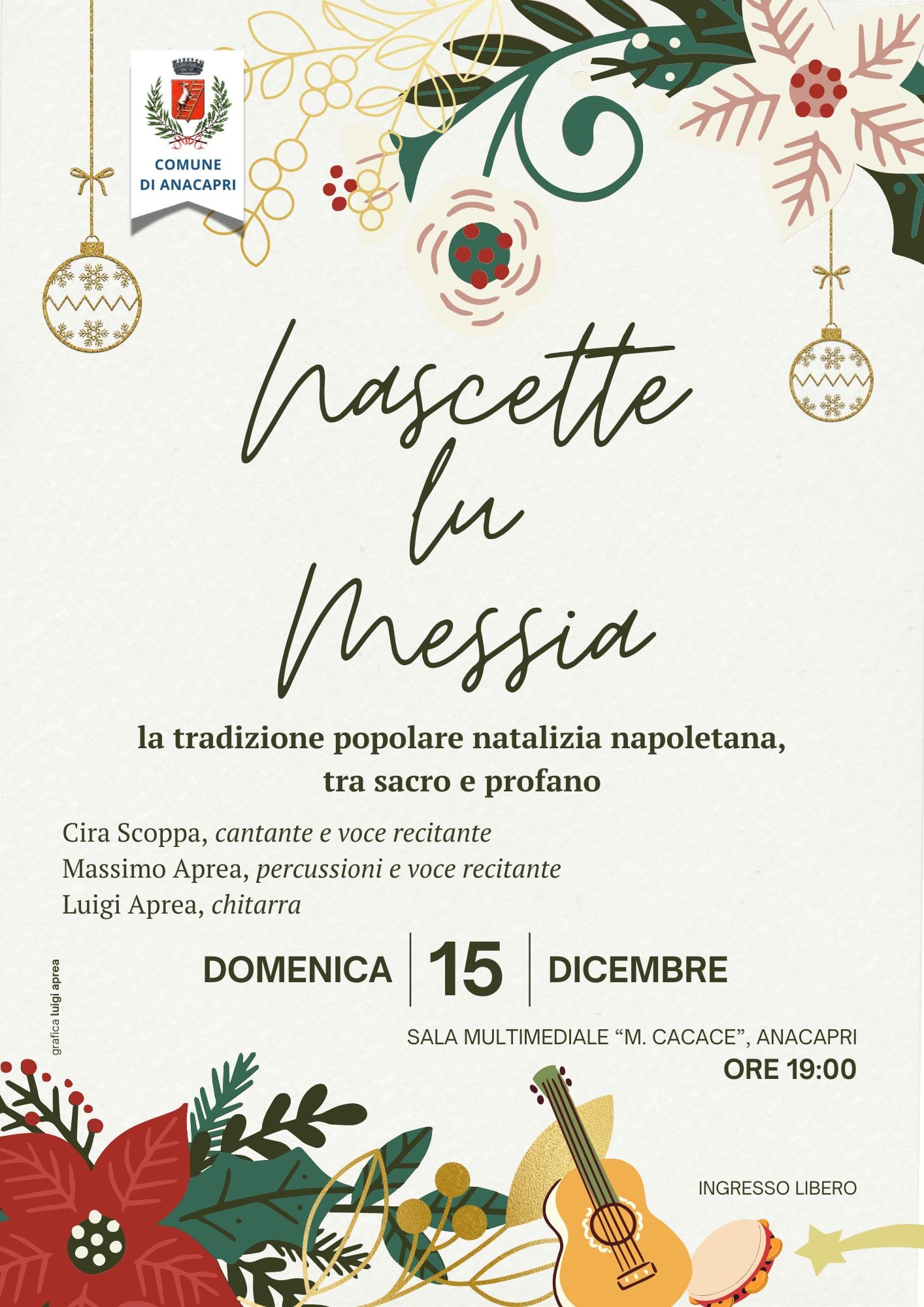 “Nascette lu messia”, eclettico spettacolo-concerto ad Anacapri