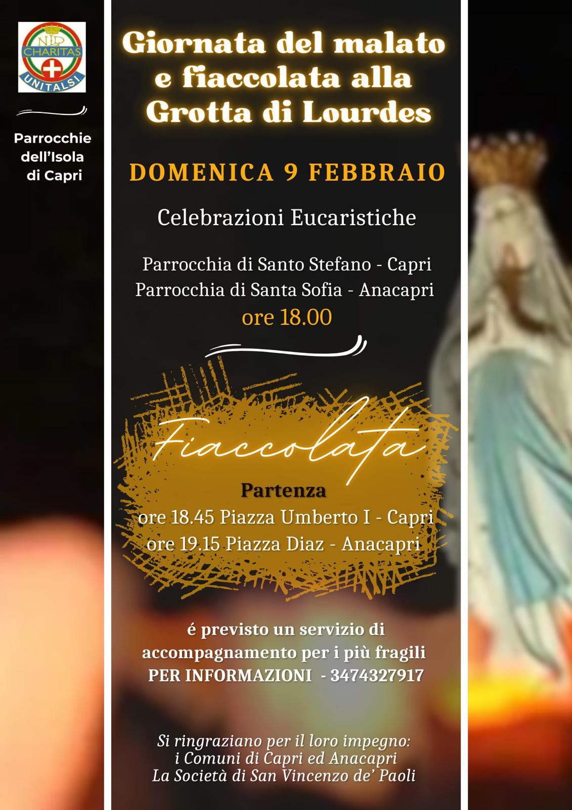 Giornata del malato, annuale fiaccolata sulla via Capri/Anacapri