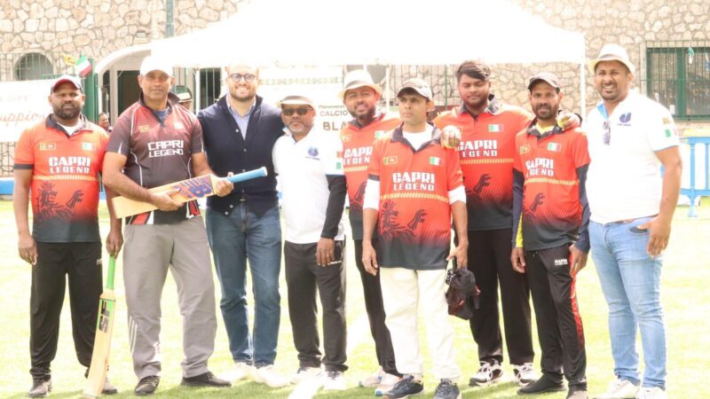 Torneo ufficiale di cricket a Capri con 15 squadre in occasione del capodanno sri-lankese (photogallery)