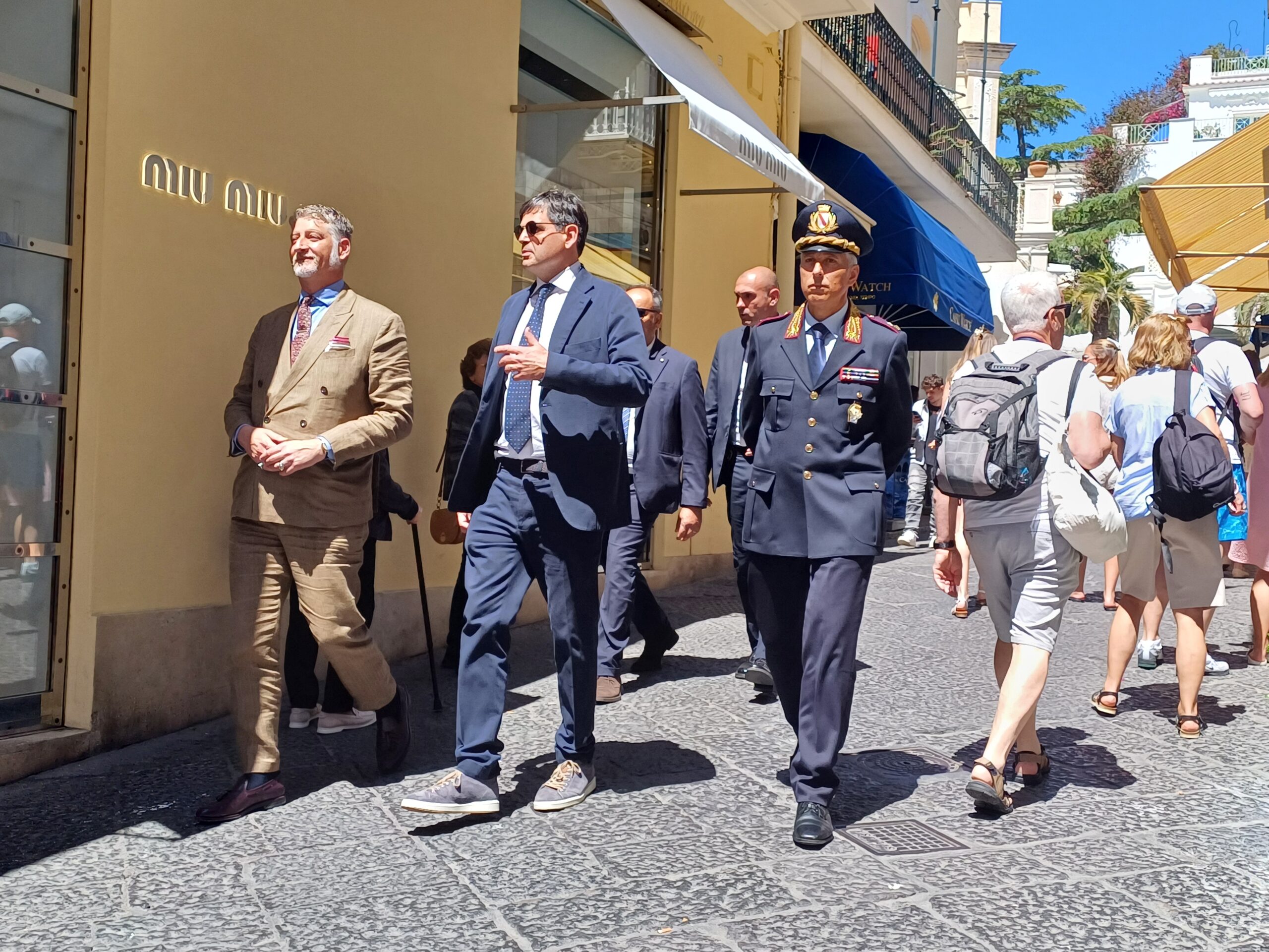 Giornata caprese per il ministro della cultura Giuli, con il sindaco ha visitato i principali siti museali e archeologici