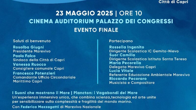 Delfini Guardiani di Marevivo, venerdì l’evento finale