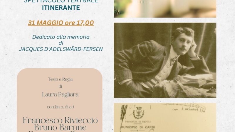 “Avevo un sogno – Fersen”: spettacolo teatrale itinerante a Villa Lysis