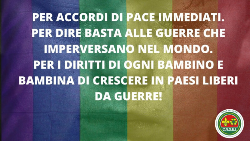 “In cammino per la pace”: mercoledì la marcia promossa dagli scout dell’isola di Capri che invitano l’intera popolazione a partecipare