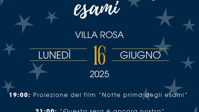 Notte prima degli esami, serata ad Anacapri a Villa Rosa per i ragazzi che si preparano ad affrontare la maturità