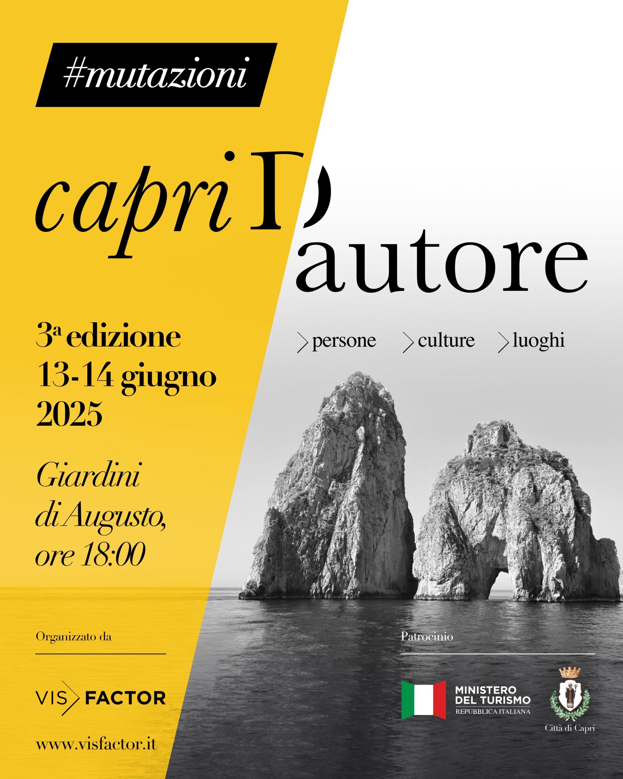 Torna “Capri D’Autore”: ai Giardini d’Augusto confronto tra ministri, imprese e giornalisti. Il programma della due-giorni