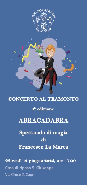 Spettacolo di magia con Francesco La Marca alla casa di riposo di Capri