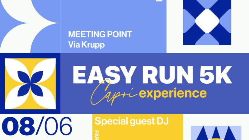 Calendario sportivo 2025 della Città di Capri: domenica Easy Run 5k Capri Experience a cura del team Athena New Generation