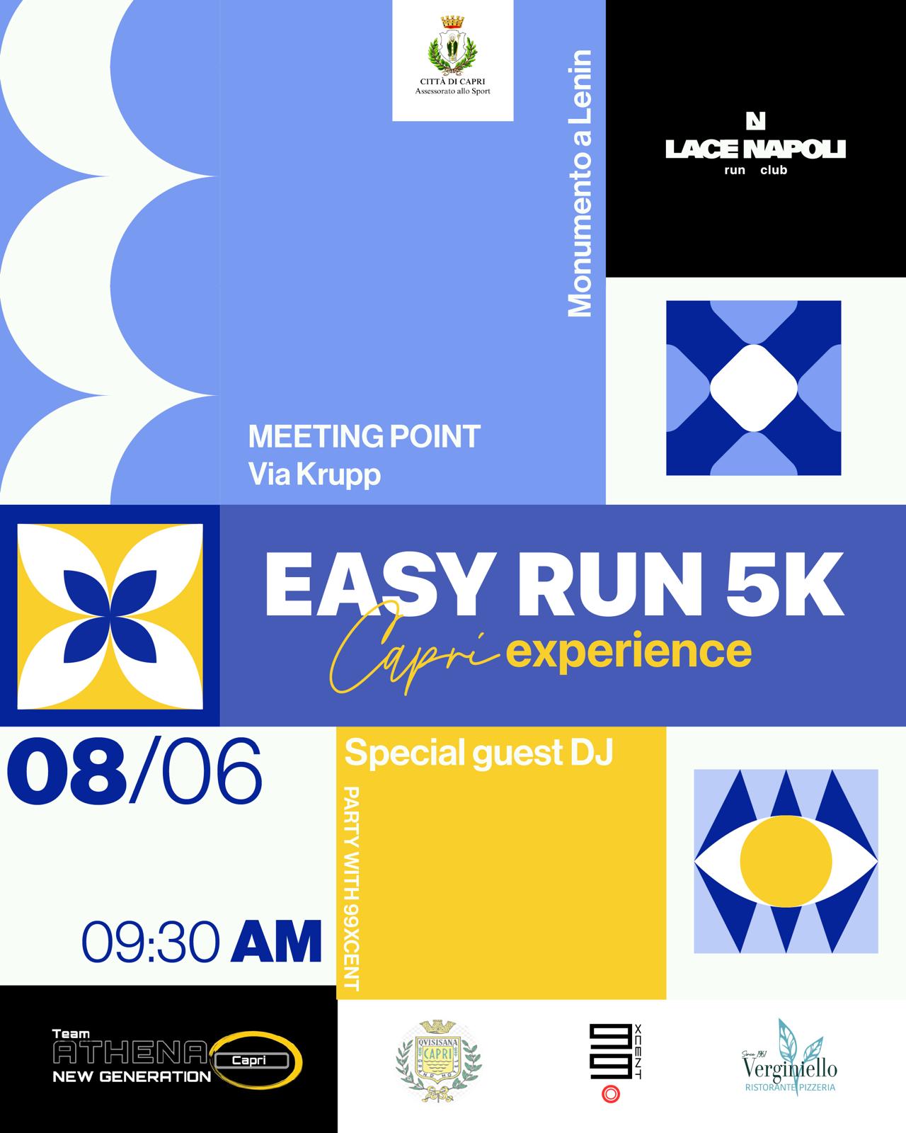 Calendario sportivo 2025 della Città di Capri: domenica Easy Run 5k Capri Experience a cura del team Athena New Generation