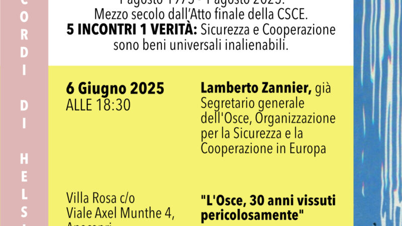 I Dialoghi di Anacapri: terzo incontro con Lamberto Zannier per riflettere su sicurezza e cooperazione internazionale