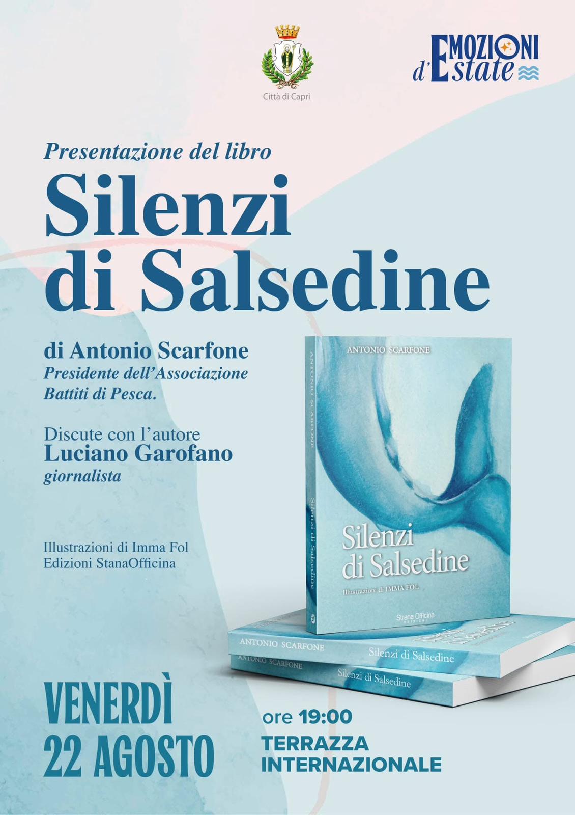 A Capri la presentazione del libro “Silenzi di salsedine” di Antonio Scarfone