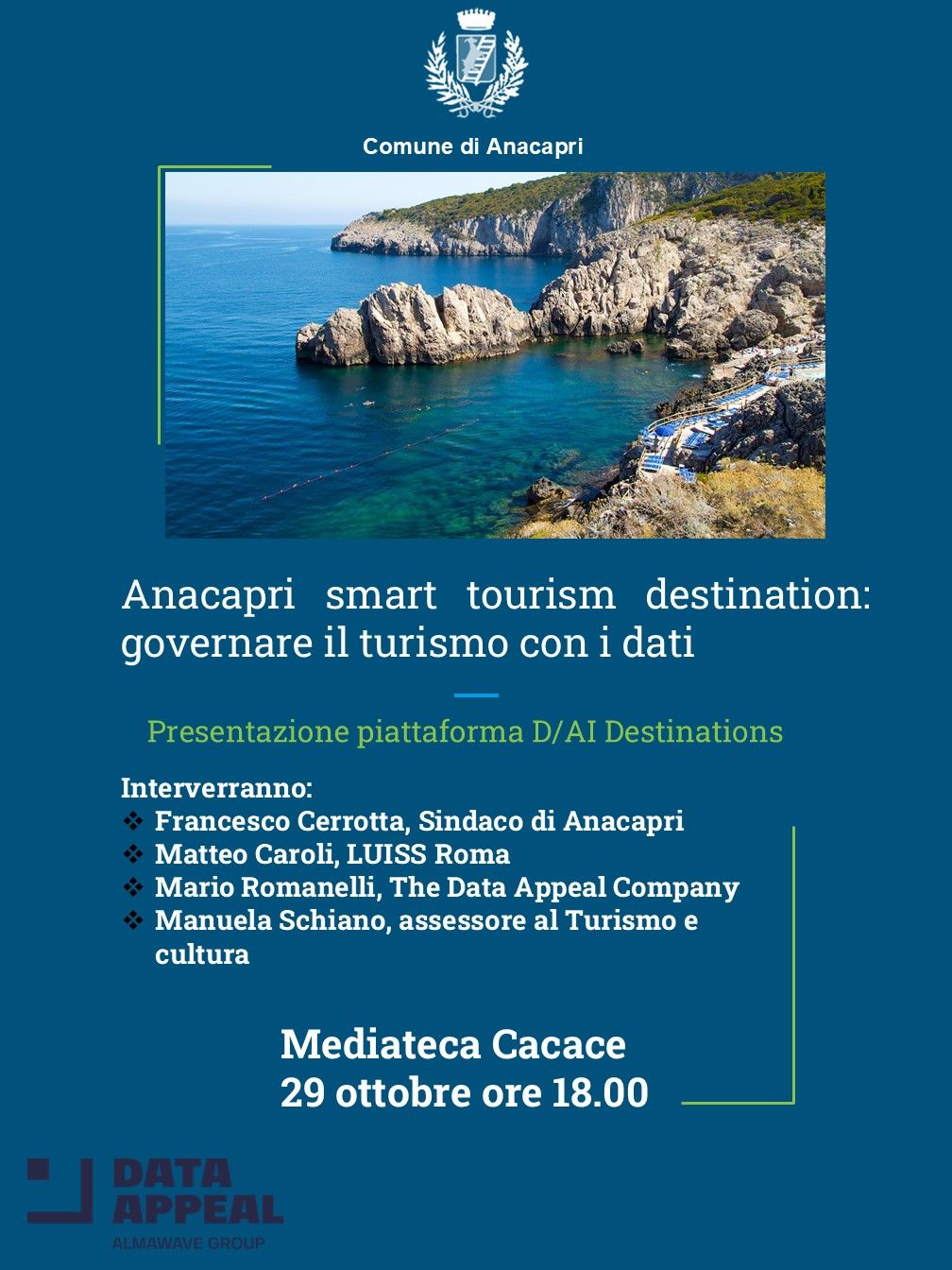 Anacapri smart tourism destination: governare il turismo con i dati. Incontro alla mediateca Cacace