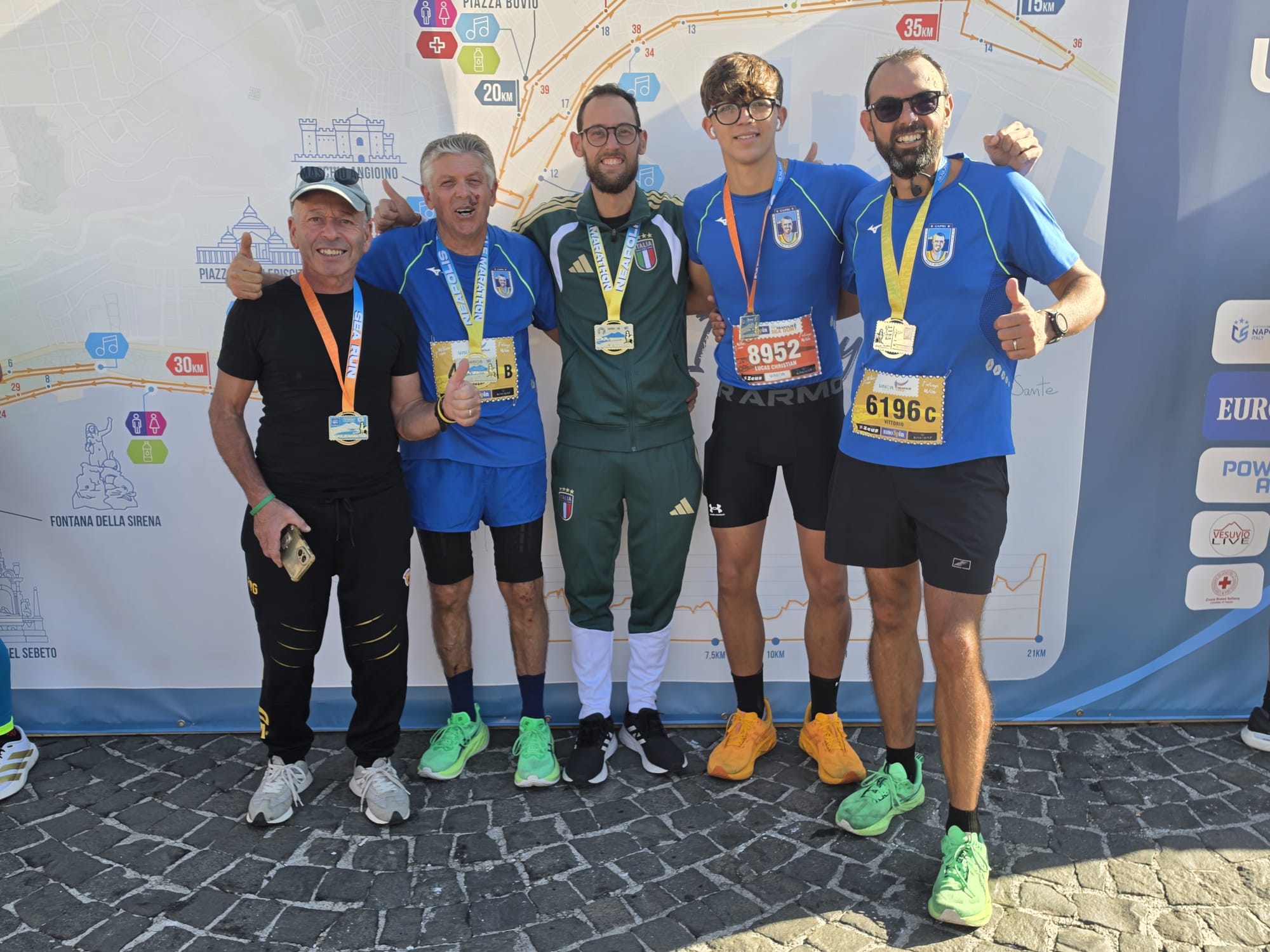 Sei podisti dell’Asd Poly Running Capri alla Neapolis Marathon